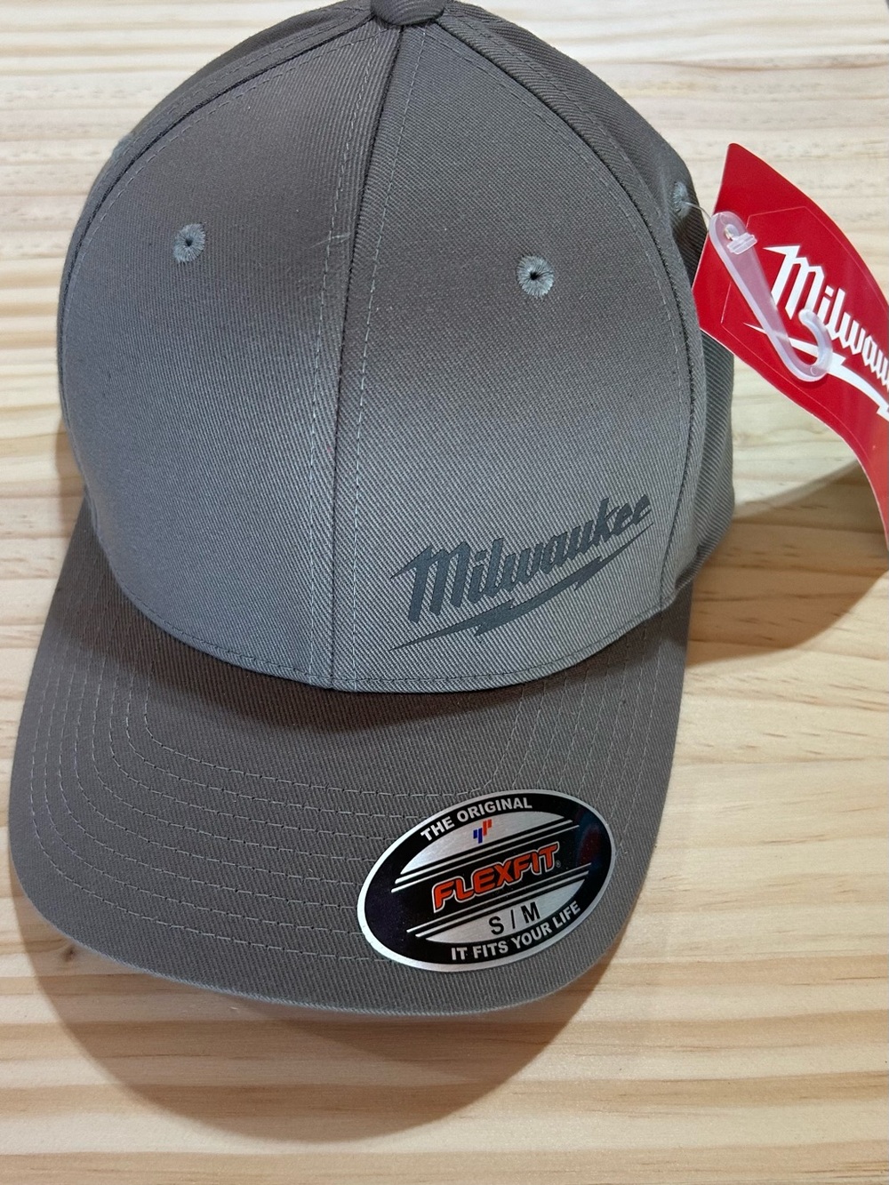 Milwaukee Men's Gray Flexfit Baseball Cap